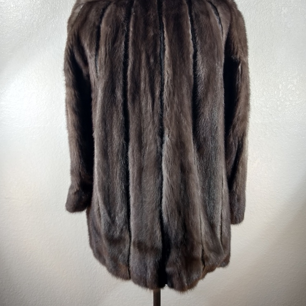 Felix Presburger Vintage Authentic Mink Fur And Leather Coat O/S - Picture 6 of 7
